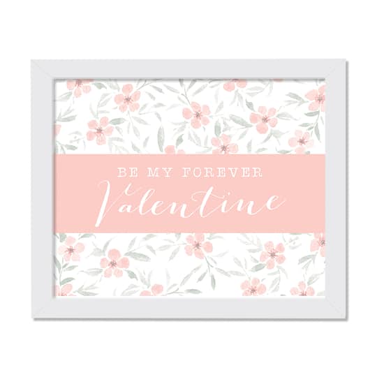 11" x 14" Forever Valentine Floral White Framed Print Wall Art